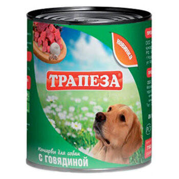 Трапеза Говядина консервы для собак 750 г