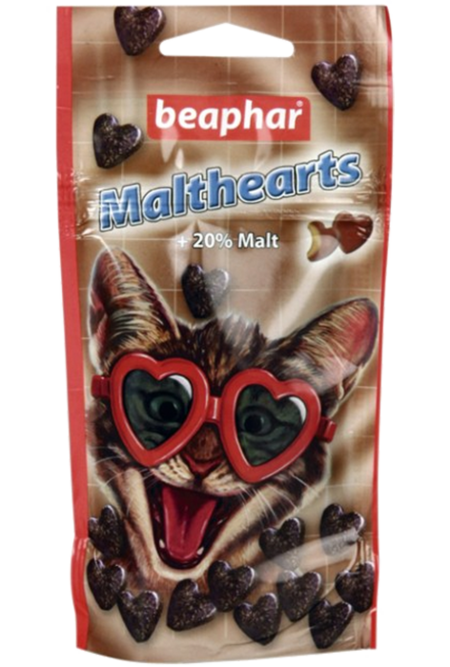 BEAPHAR Malt-Hearts 150 шт сердечки для кошек с мальт пастой