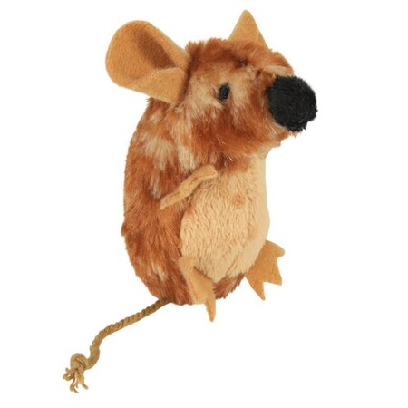 TRIXIE 8 см игрушка мышь с микрочипом плюшевая коричневая
