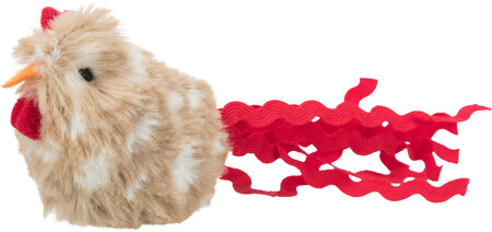 TRIXIE 8 см игрушка для кошки музыкальная петушок с пищалкой из плюша