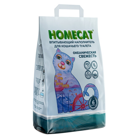 HOMECAT 3 кг впитывающий наполнитель для кошачьих туалетов