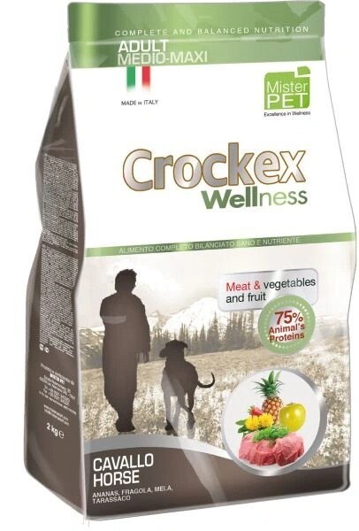 CROCKEX Wellness 3 кг корм сухой для собак средних и крупных пород утка с рисом