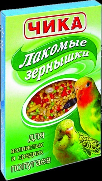 Чика витамины для средних и волнистых попугаев лакомые зернышки