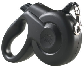 FIDA STYLEASH 5 м до 15 кг стильная рулетка для собак мелких пород с выдвижной лентой черная