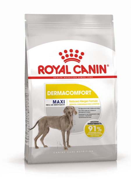 ROYAL CANIN MAXI DERMACOMFORT корм для собак, склонных к кожным раздражениям и зуду