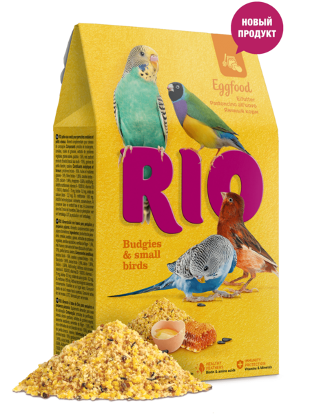 RIO Eggfood 250 г Яичный корм для волнистых попугайчиков и других мелких птиц