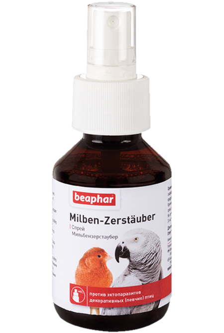 BEAPHAR Milben-Zerstauber 100мл спрей для птиц от кожных паразитов