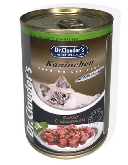 Dr.Clauder`s 415 гр консервы для кошек с кроликом