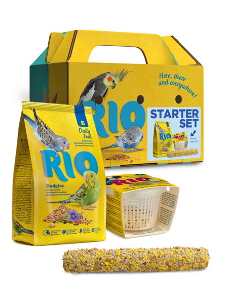 RIO STARTER SET 20,1 см х11,2 см х 17,5 см стартовый набор владельца волнистого попугайчика
