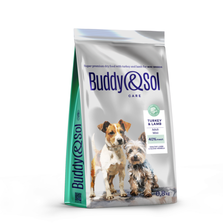 BUDDY SOL CARE ADULT MINI 800 гр сухой корм для взрослых собак мелких пород с индейкой и ягненком