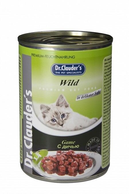 Dr.Clauder`s 415 г консервы для кошек дичь