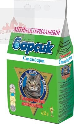 БАРСИК Стандарт 4,54 л впитывающий наполнитель для кошачих туалетов