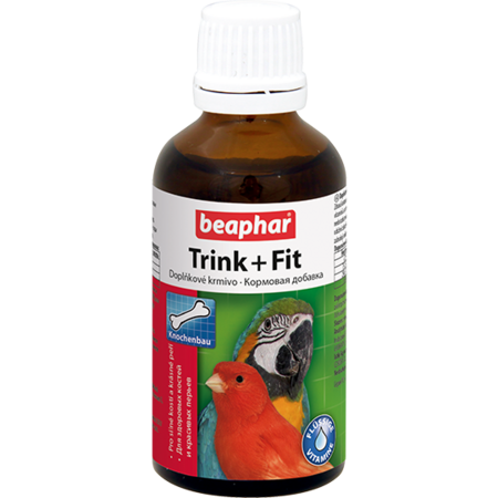 BEAPHAR Trink+Fit 50 мл витамины для птиц витамин С и кальций для костей и оперения