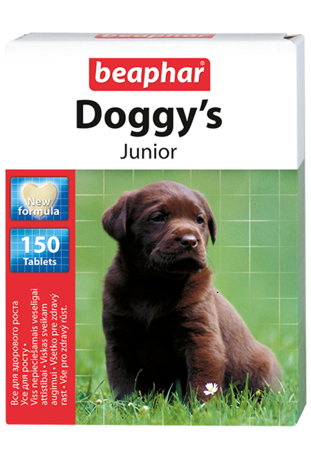 BEAPHAR Doggy`s Junior 150 таблеток витаминизированное лакомство для щенков