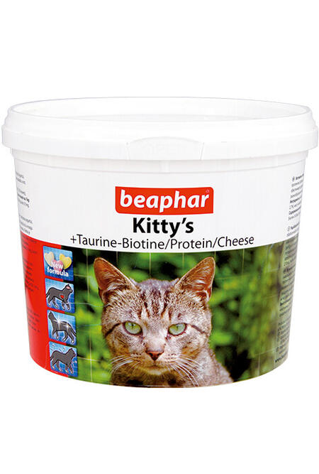 BEAPHAR Kitty`s MIX 180 таблеток комплекс витаминов для кошек таурин, биотин, протеин, сыр