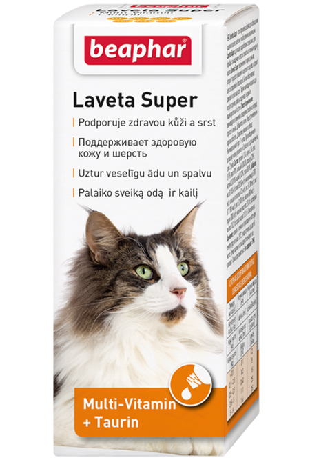 BEAPHAR Laveta super 50 мл витамины для кошек для шерсти