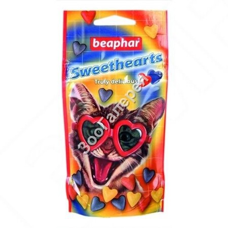 BEAPHAR Sweet Hearts 150 шт лакомство для кошек разноцветные сердечки