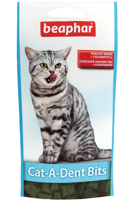 BEAPHAR Cat-A-Dent-Bits 35 г подушечки для кошек для чистки зубов