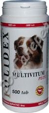 POLIDEX Мультивитум плюс 500 табл.- сбалансированная витаминно-минеральная подкормка, профилактика авитоминоза
