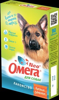ФАРМАКС ОМЕГА NEO+ КРЕПКОЕ ЗДОРОВЬЕ 90 таб витамины для собак морские водоросли 1х5