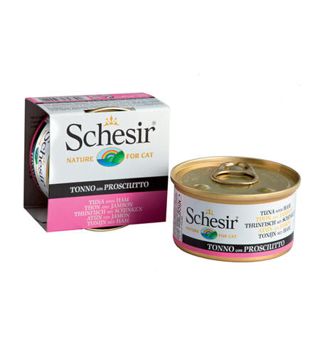 SCHESIR 85 г консервы для кошек тунец и ветчина