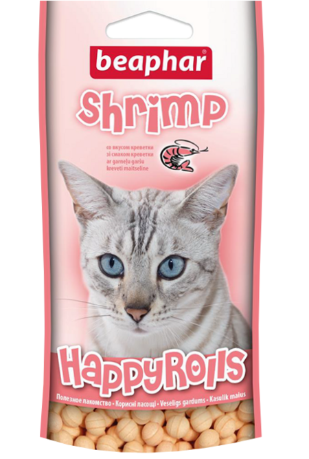 BEAPHAR Rouletties Shrimp 80 шт лакомство для кошек с креветками