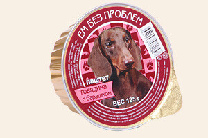 ЕМ БЕЗ ПРОБЛЕМ 125 г консервы для собак говядина с барашком ламистер
