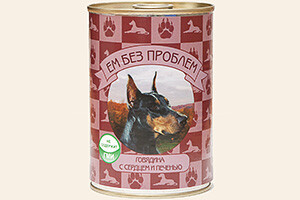 ЕМ БЕЗ ПРОБЛЕМ 410 г консервы для собак говядина с сердцем и печенью