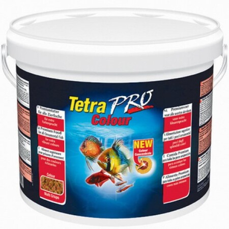 TETRA PRO COLOUR CRISPS 10л высококачественный корм для всех видов декоративных рыб усиление и насыщенность красок