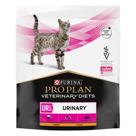 PRO PLAN® VETERINARY DIETS UR ST/OX Urinary 350 г сухой корм для кошек диетический y для взрослых кошек при болезни нижних отделов мочевыводящих путей, с курицей