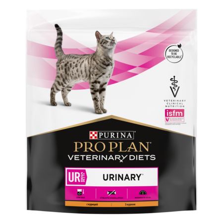 PRO PLAN® VETERINARY DIETS UR ST/OX Urinary 350 г сухой корм для кошек диетический y для взрослых кошек при болезни нижних отделов мочевыводящих путей, с курицей