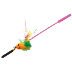 ZooOne дразнилка с игрушкой птица с перьями