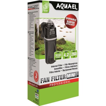 AQUAEL FAN-Mini plus 4,2 Вт, 260 л/ч внутренний фильтр для аквариумов от 30 до 60л
