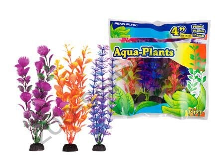 PENN-PLAX AQUA-PLANTS 20см растение для аквариума c грузом цветное