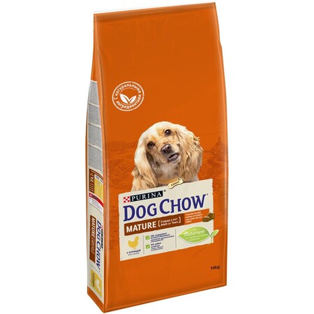DOG CHOW "Adult Mature 5 + " сухой 14 кг для взрослых собак старше 5 лет Курица