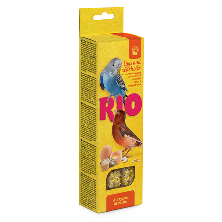 RIO 2х40 г палочки для всех видов птиц с яйцом и ракушечником