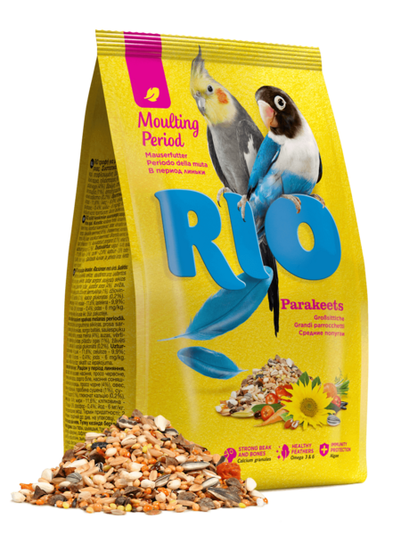 RIO 1000 г корм для средних попугаев в период линьки