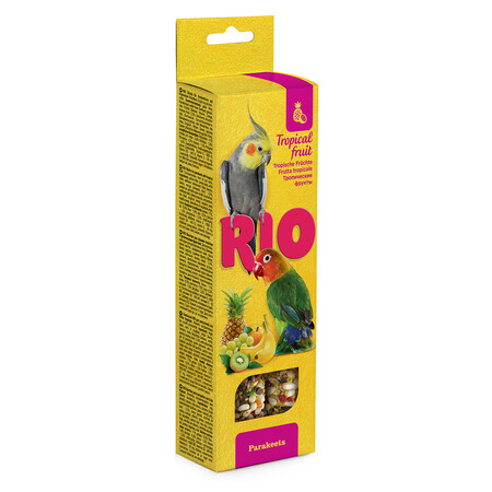 RIO 2х75 г палочки для средних попугаев с тропическими фруктами