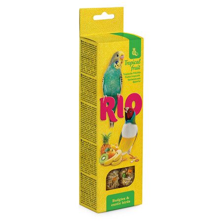 RIO 2х40 г палочки для волнистых попугайчиков и экзотов с тропическими фруктами