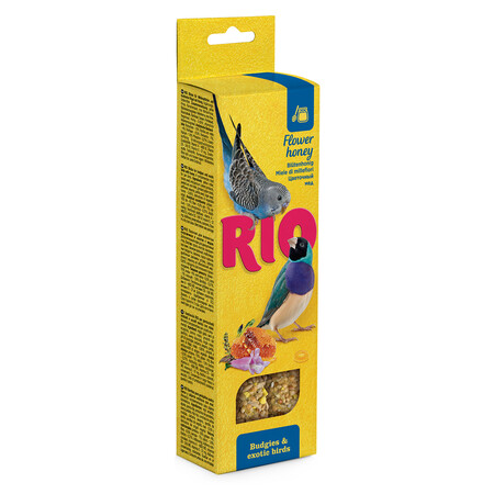 RIO 2х40 г палочки для волнистых попугайчиков и экзотов с медом