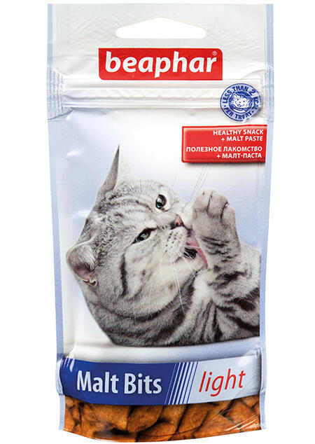 BEAPHAR Malt-Bits Light 35г подушечки для кошек