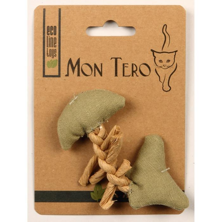 МОН ТЕРО ЭКО 11 см игрушка для кошек рыбья кость с кошачьей мятой зеленая