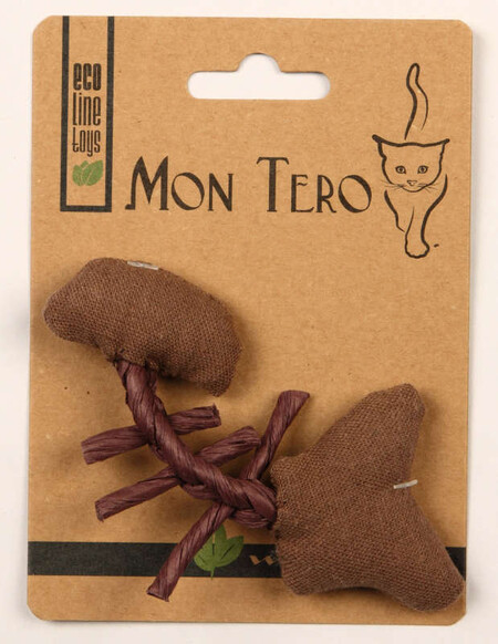 МОН ТЕРО ЭКО 11 см игрушка для кошек рыбья кость с кошачьей мятой фиолетовая