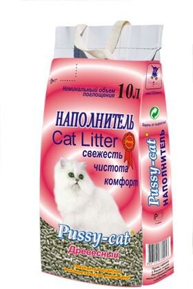 Pussy-Cat 10 л древесный наполнитель для кошачьих туалетов