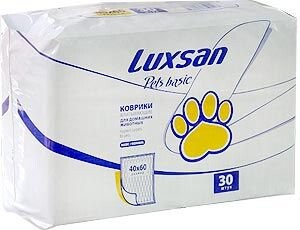 LUXSAN BASIC 30 шт 40х60 см пеленки для собак