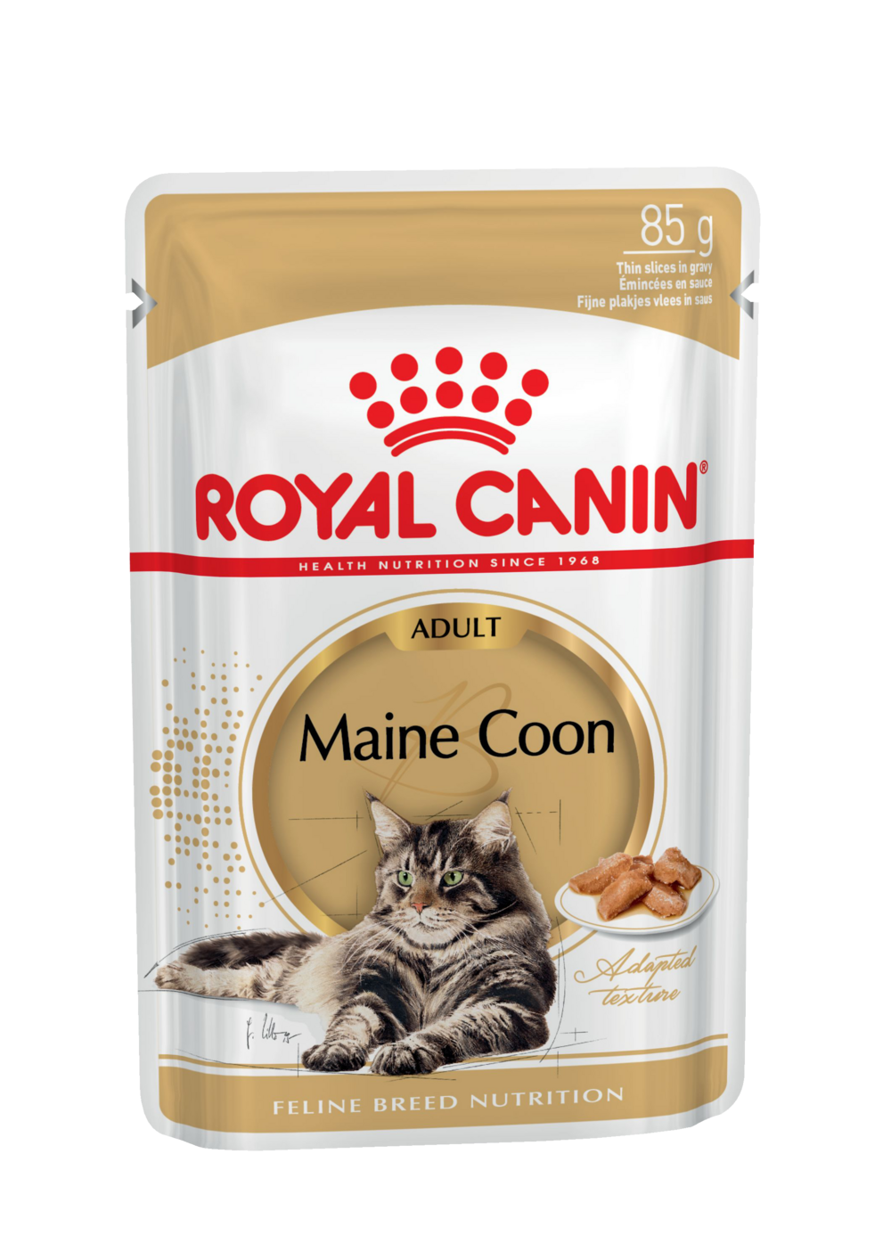ROYAL CANIN MAINE COON ADULT 85 г пауч соус влажный корм для кошек породы мейн-кун старше 15 месяцев 1х24