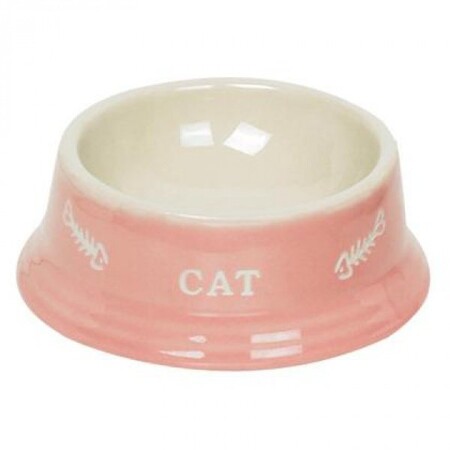 NOBBY CAT 0,14 л 14 см x 4,8 см миска розовая с рисунком керамика