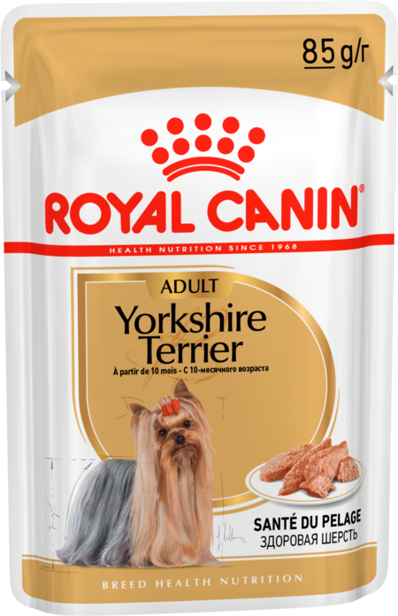ROYAL CANIN YORKSHIRE TERRIER ADULT консервы 85 г паштет пауч для собак породы Йоркширский терьер с 10 месяцев