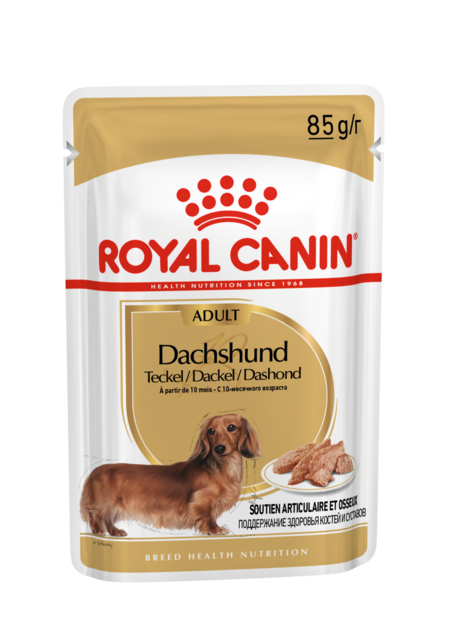 ROYAL CANIN DACHSHUND ADULT 85 г консервы паштет пауч корм для собак породы Такса старше 10 месяцев
