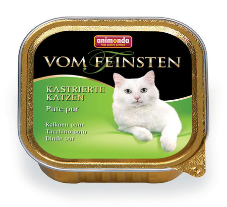 ANIMONDA VOM FEINSTEN for castrated cats 100 г консервы для кастрированных и стерилизованных кошек с отборной индейкой ламистер